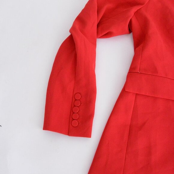 Generation Love New York Red Arielle Crepe Red Double Breasted Blazer XL - Picture 8 of 13